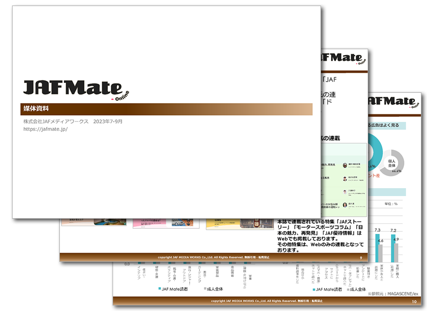 JAF Mate Online 媒体資料のサンプル